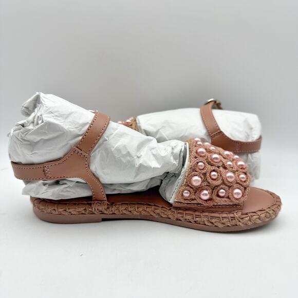 Sam Edelman Kids Holly Sandals US 1 M EU 32 Pink Linen NIB - Picture 3 of 11